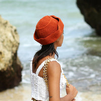 GANI Crochet Hat in Rooibos Tea Brown BrunnaCo