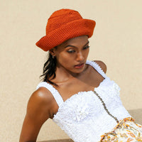 GANI Crochet Hat in Rooibos Tea Brown BrunnaCo