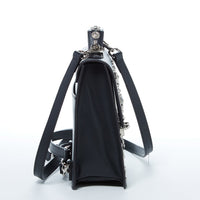 Convertible Leather Backpack Purse Black Crossbody Bag SUSU