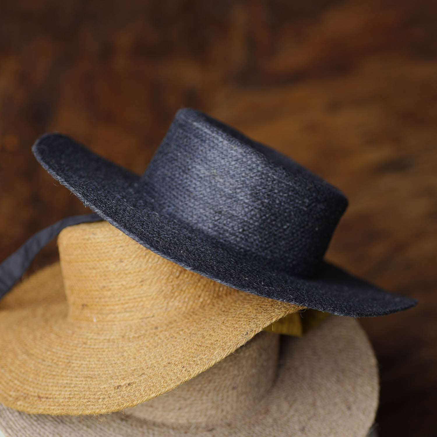 The Loli Jute Hat in Black BrunnaCo