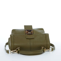 Leather Backpack for Women Convertible Crossbody Bag Olive Green Purse SUSU
