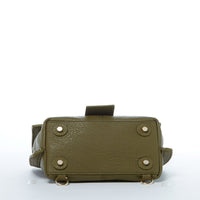 Leather Backpack for Women Convertible Crossbody Bag Olive Green Purse SUSU