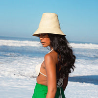 The Margo Palm Straw Hat In Beige BrunnaCo