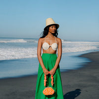 The Margo Palm Straw Hat In Beige BrunnaCo