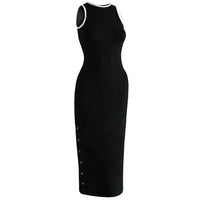 OLA Organic Cotton Midi Dress In Black BrunnaCo