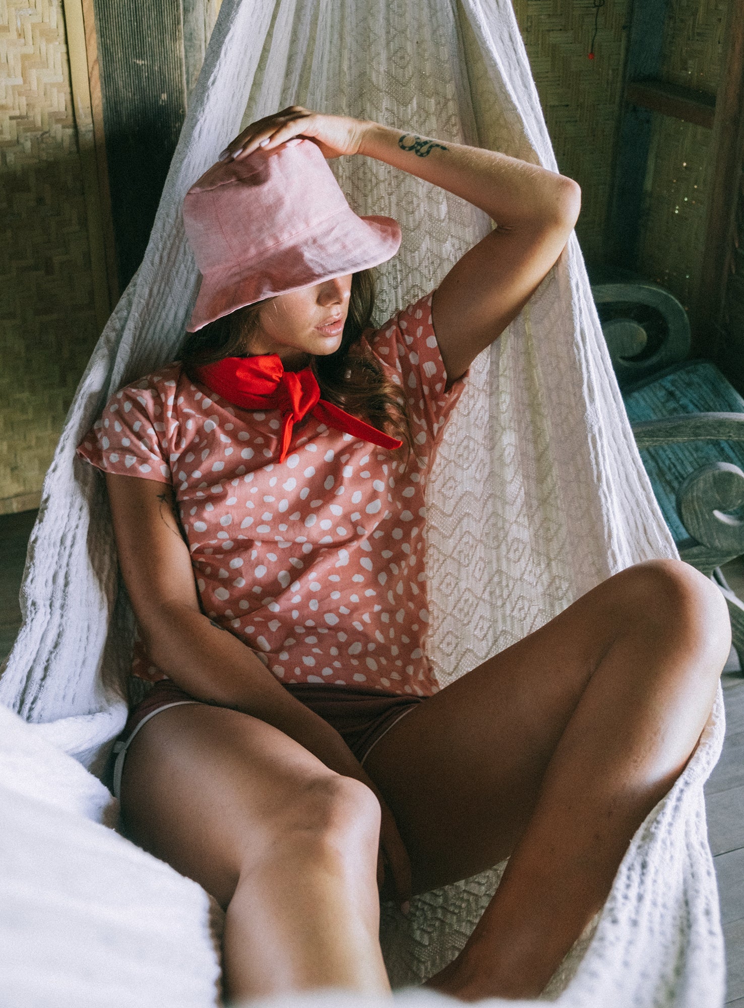 WATU Seaside Linen Bucket Hat, in Salt Pink BrunnaCo
