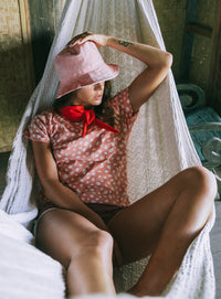 WATU Seaside Linen Bucket Hat, in Salt Pink BrunnaCo