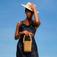 ALILA Wooden Beads Bucket Bag - Diazza