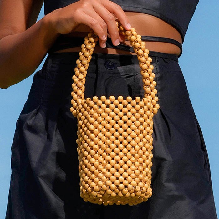 ALILA Wooden Beads Bucket Bag - Diazza
