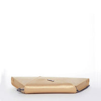 ANGELICA — Metallic Gold Saffiano Leather Clutch & Crossbody Bag - Diazza