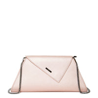 ANGELICA — Rose Gold Metallic Leather Clutch & Crossbody Bag - Diazza