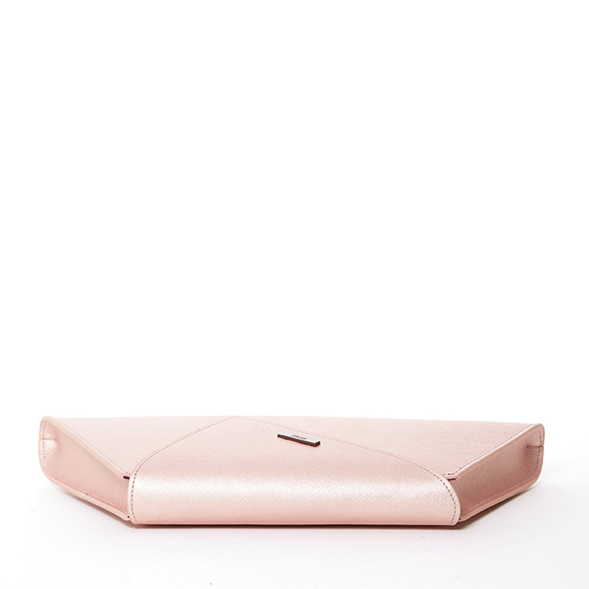 ANGELICA — Rose Gold Metallic Leather Clutch & Crossbody Bag - Diazza