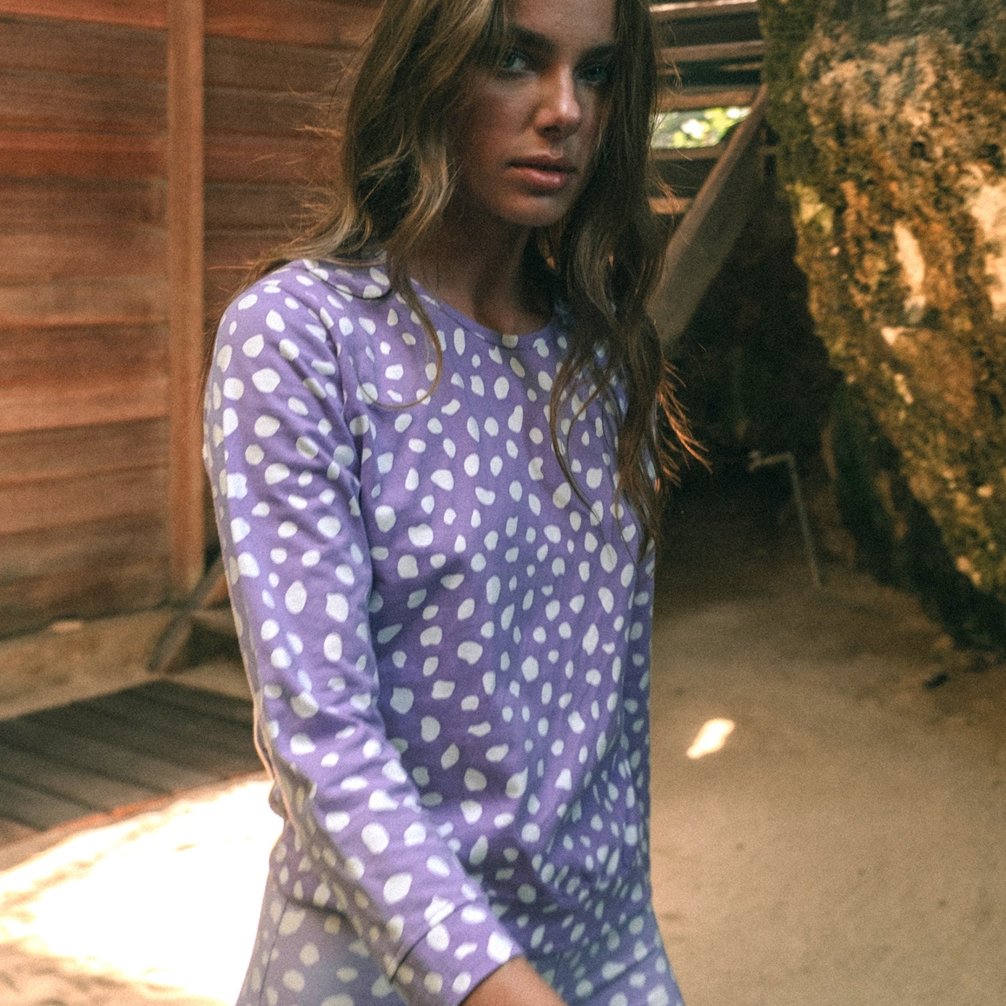 ARNOLDI Organic Cotton Sweatshirt, in Lilac Purple - Diazza