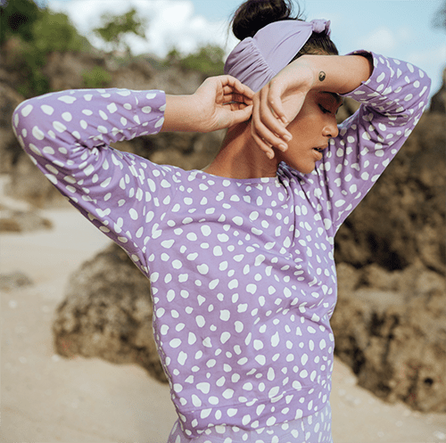 ARNOLDI Organic Cotton Sweatshirt, in Lilac Purple - Diazza