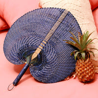 Balinese Woven Hand Fan "Azure" - Diazza