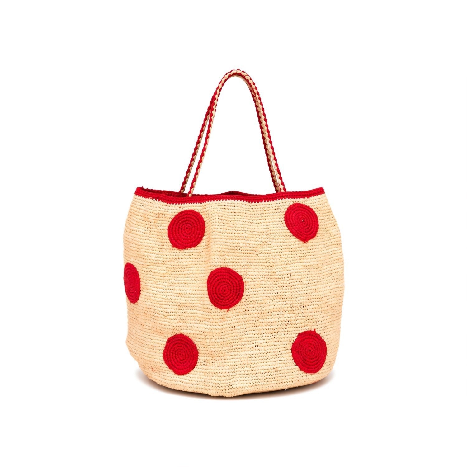 BISCOTTY — Madagascar Handmade Raffia Bucket Beach Tote Bag, Natural - Diazza
