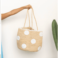 BISCOTTY — Madagascar Handmade Raffia Bucket Beach Tote Bag, Natural - Diazza
