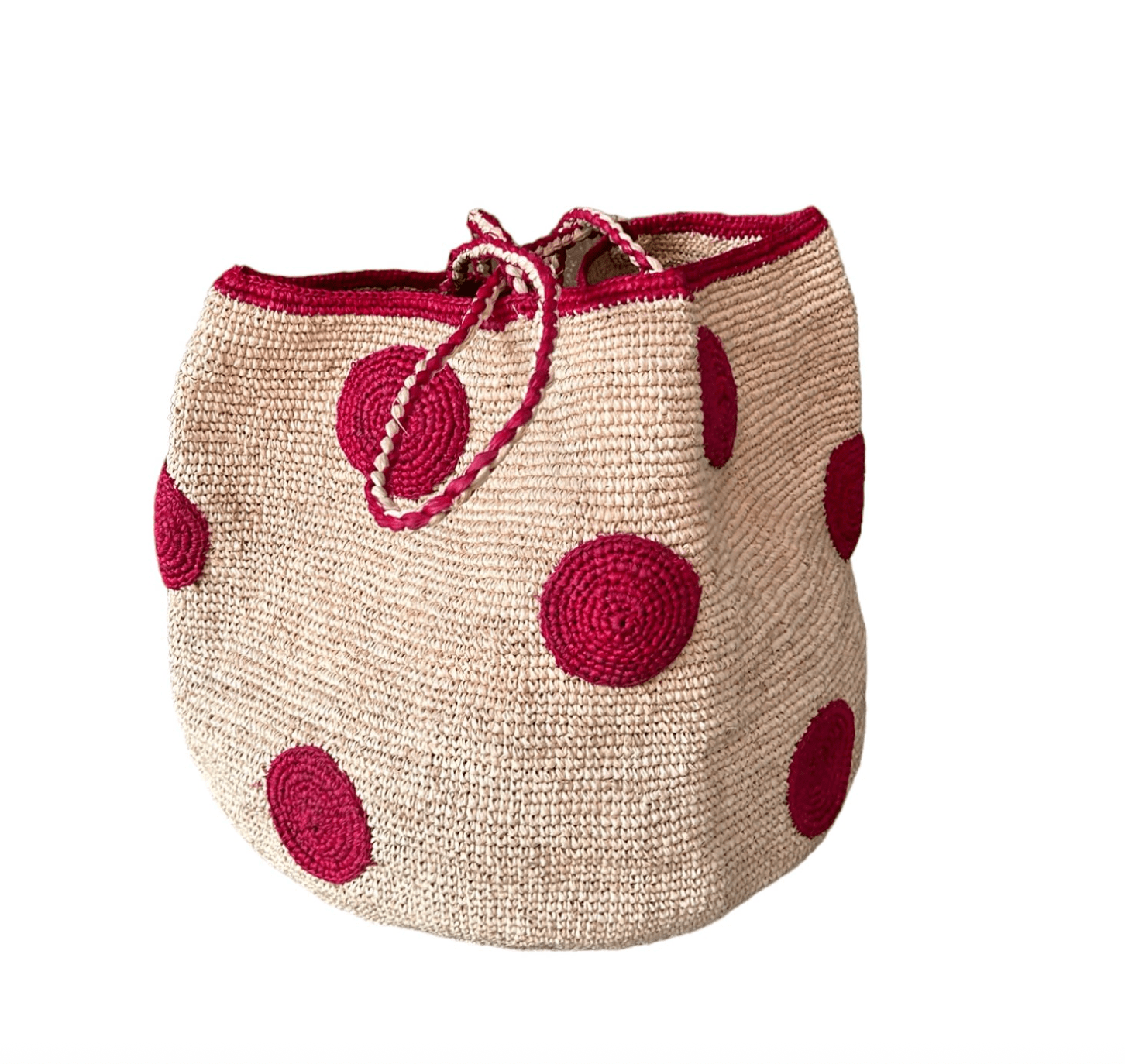 BISCOTTY — Madagascar Handmade Raffia Bucket Beach Tote Bag, Natural - Diazza