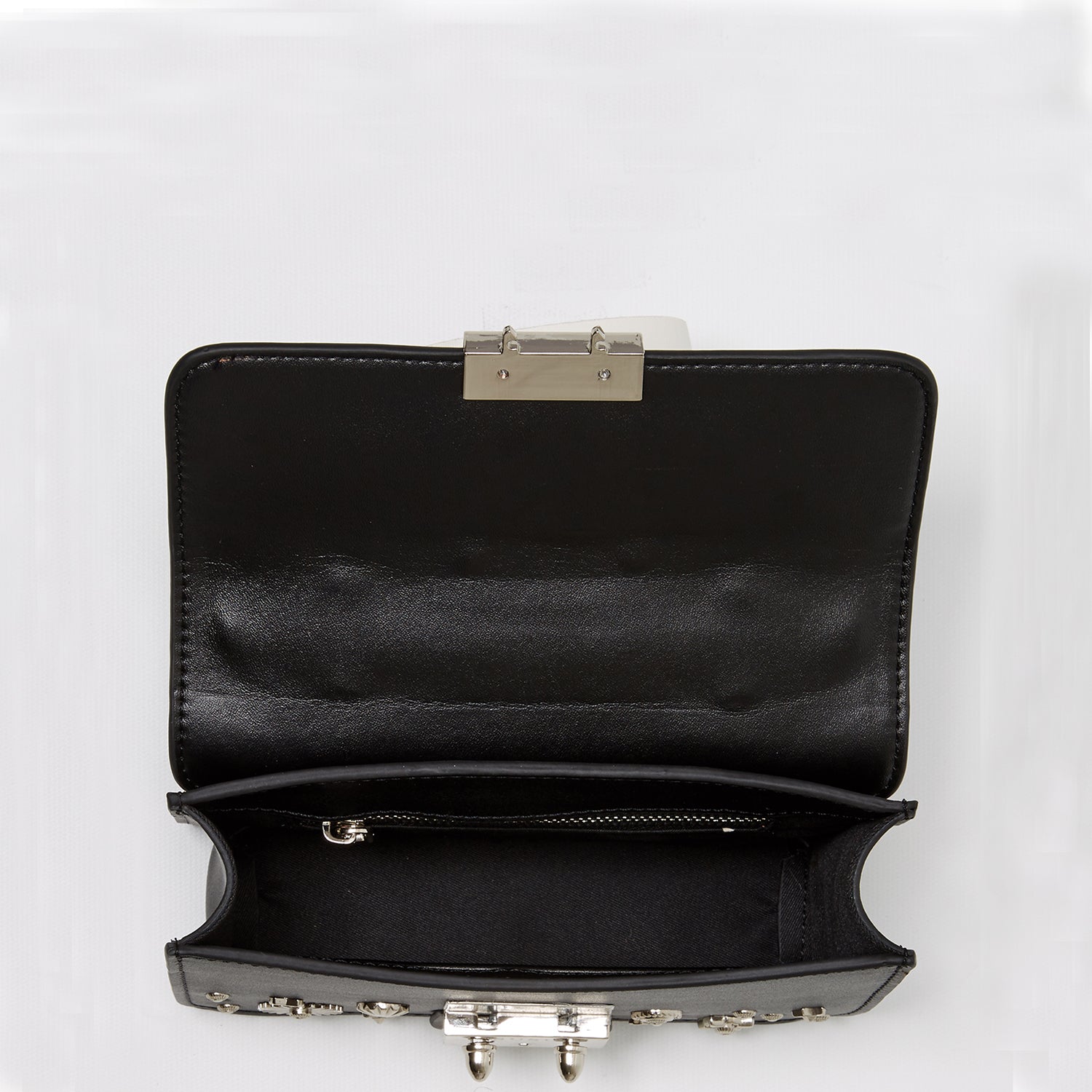 Studded Small Leather Crossbody Bag Black Purse SUSU