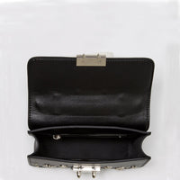 Studded Small Leather Crossbody Bag Black Purse SUSU