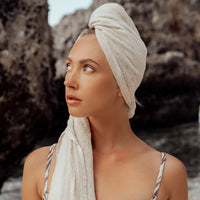 Blanco Hand - loomed Raw Cotton Scarf - Diazza