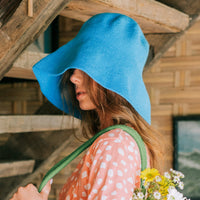 BLOOM Crochet Hat in Mosaic Blue - Diazza