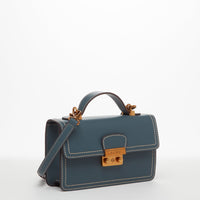 Leather Blue Purse Small Crossbody Bag SUSU
