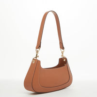 Emily Leather Baguette Bag East West Brown Purse SUSU