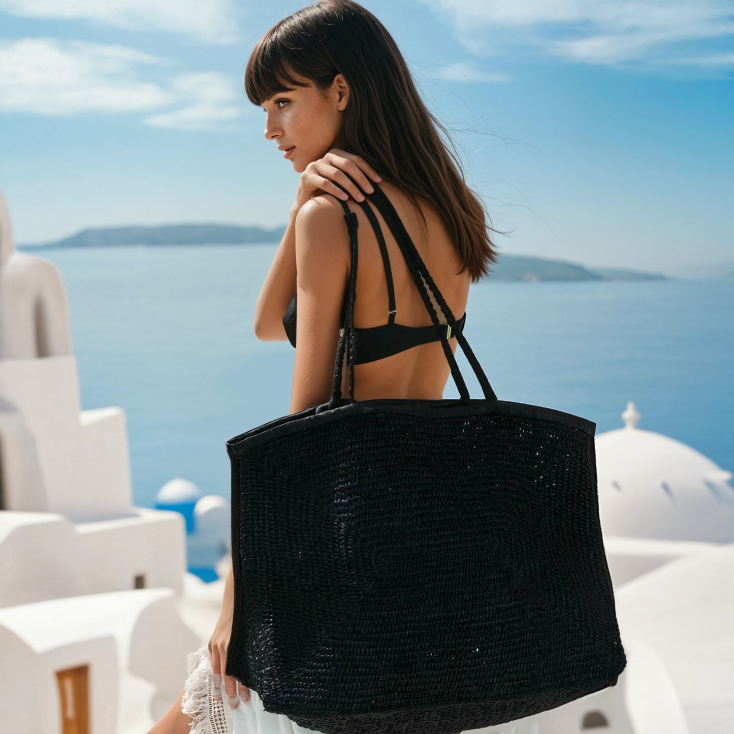 Clipa Extra Large Raffia Beach Tote Bag - DiazzaDC-Powered by People