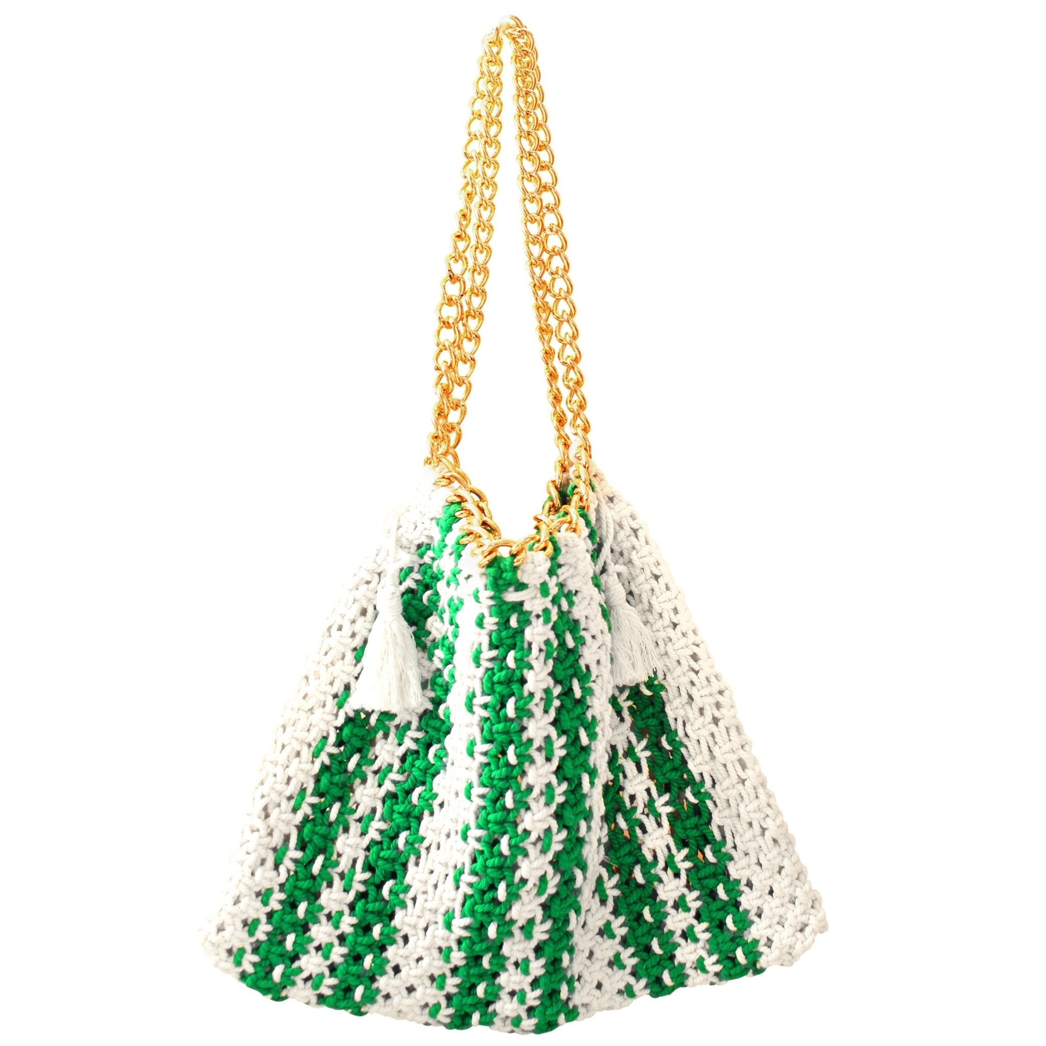 COLETTE Macrame Beach Bag In Green X Off - White - Diazza