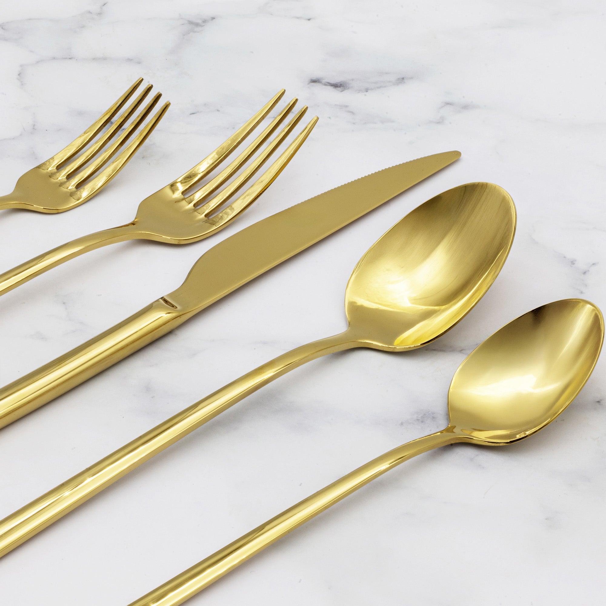 Emilia Mirror 20 - Piece Flatware Set - Diazza
