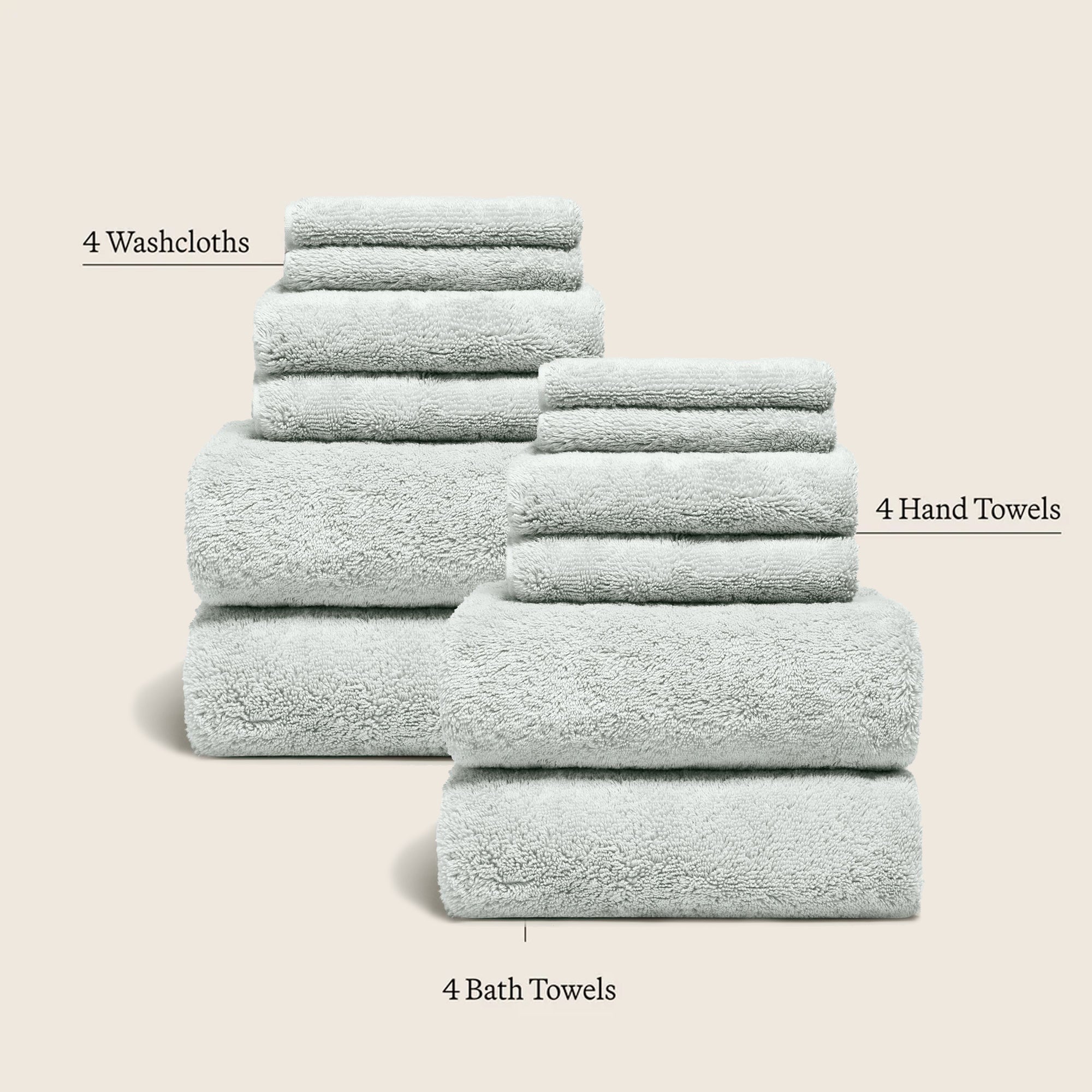 Ultraplush Australian Cotton Towels Family Set Italic