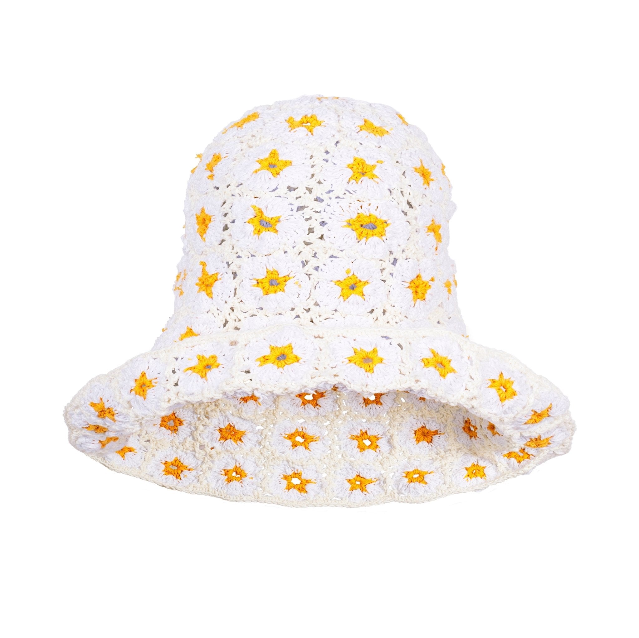 FLORA Crochet Hat In Off White - Diazza