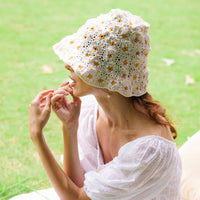 FLORA Crochet Hat In Off White - Diazza