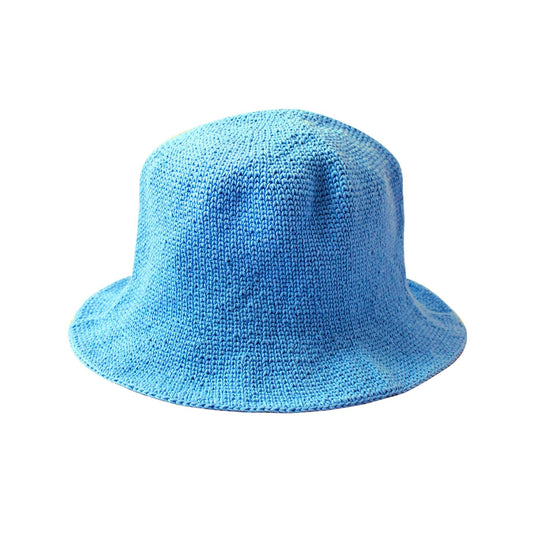 FLORETTE Crochet Bucket Hat In Periwinkle Blue - Diazza