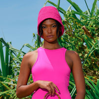 GANI Crochet Hat in Hot Pink - Diazza