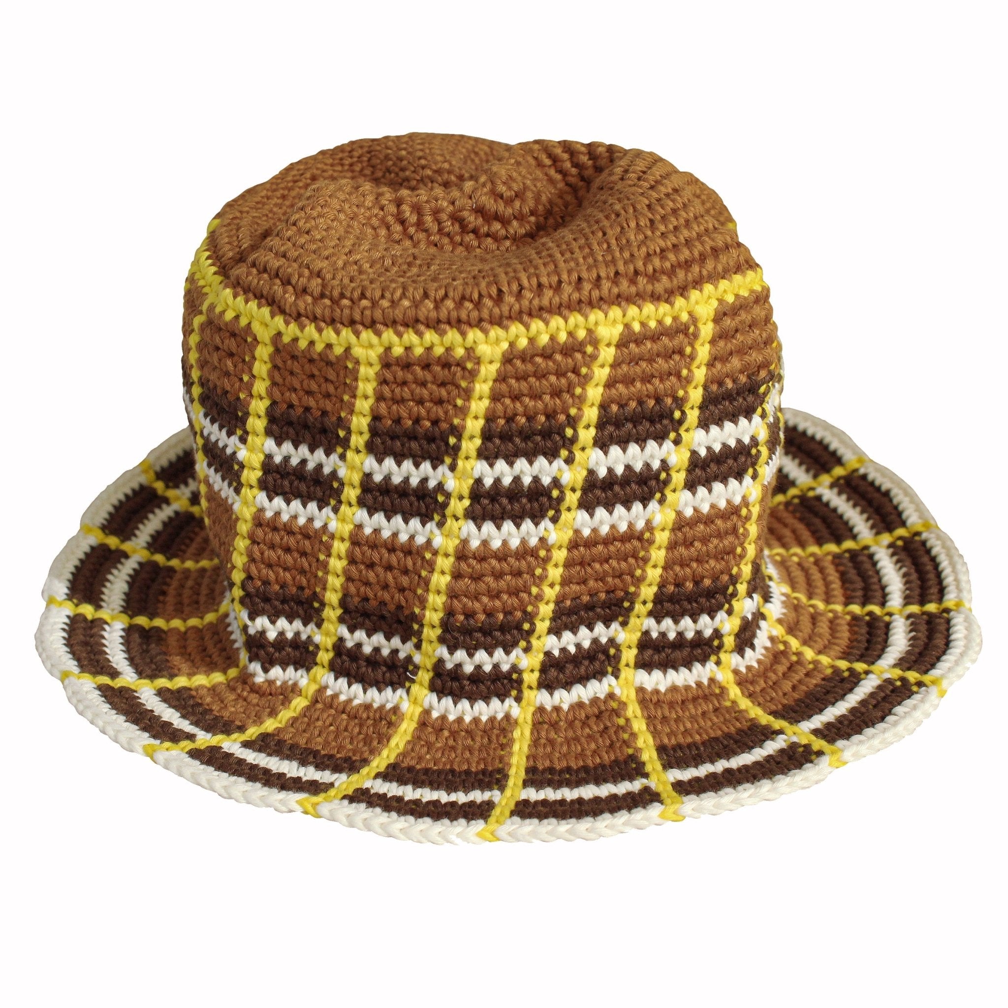 ISLAND TANNING Plaid Crochet Hat - Diazza