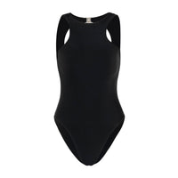 JUPITER Open - back Recycled One - piece Swimsuit in Black - Diazza