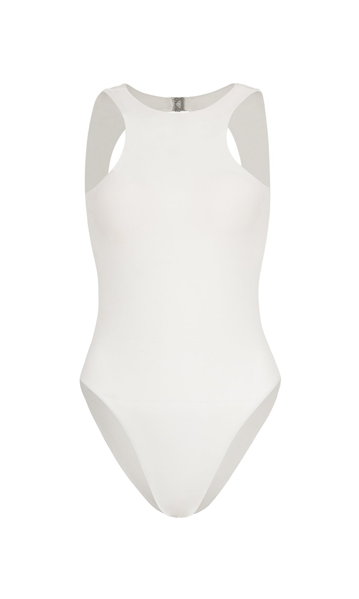 JUPITER Open - back Recycled One - piece Swimsuit in White - Diazza