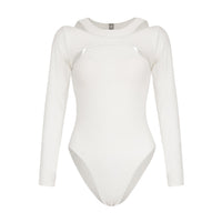 JUPITER Open - back Recycled Two - piece Swimsuit In White - Diazza