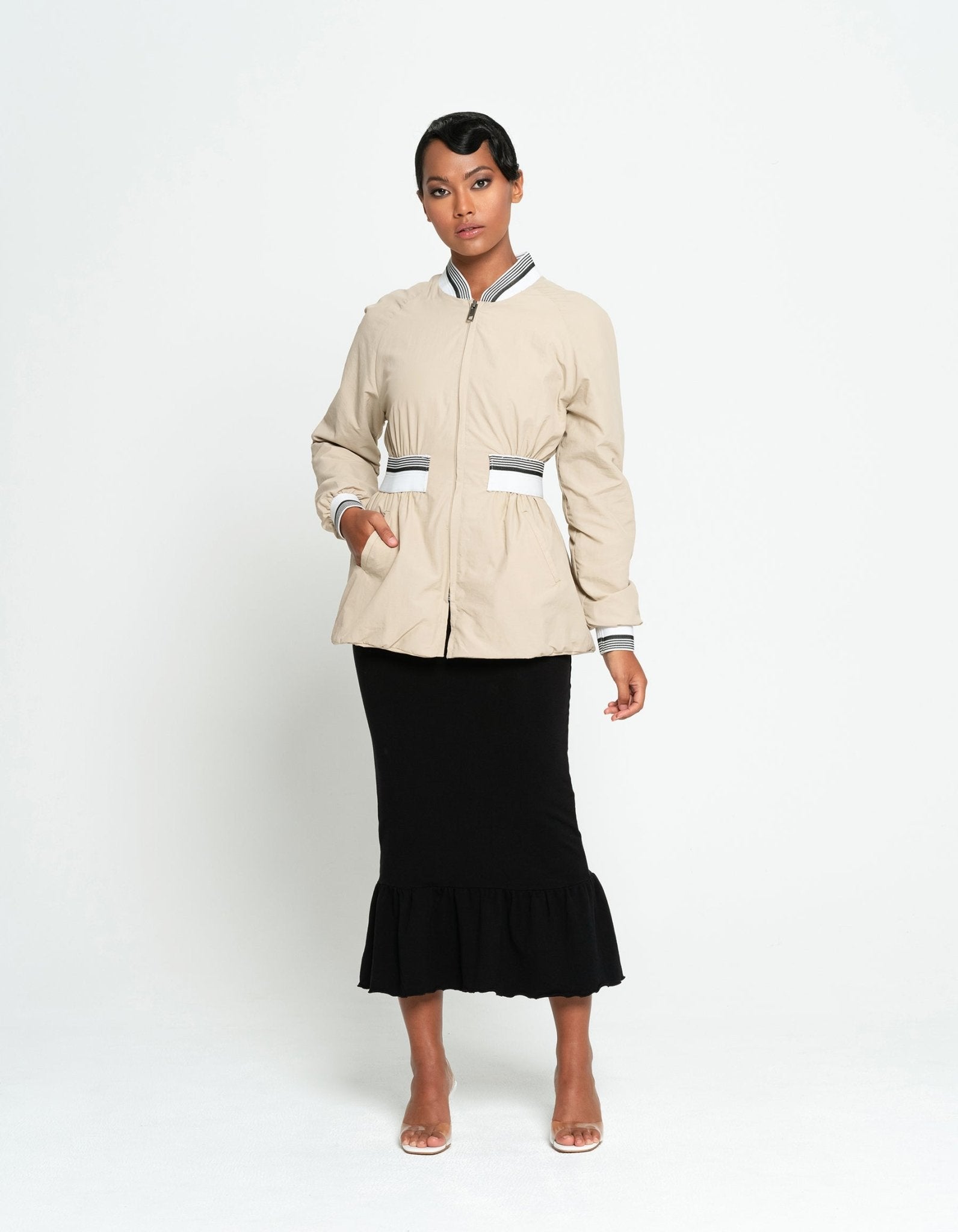 KAMALA Recycled Feminine Bomber Jacket - Diazza