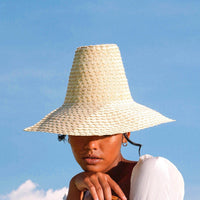 KEMALA Palm Straw Hat In Beige - Diazza