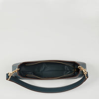 Emily Leather Baguette Bag East West Handbag Blue SUSU