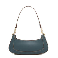 Emily Leather Baguette Bag East West Handbag Blue SUSU