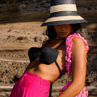 LEIA Cotton Rope Bikini Top In Black - Diazza