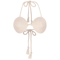 LEIA Cotton Rope Bikini Top In Off - white - Diazza