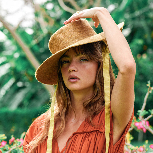 LOLI Jute Hat in Golden Brown - Diazza
