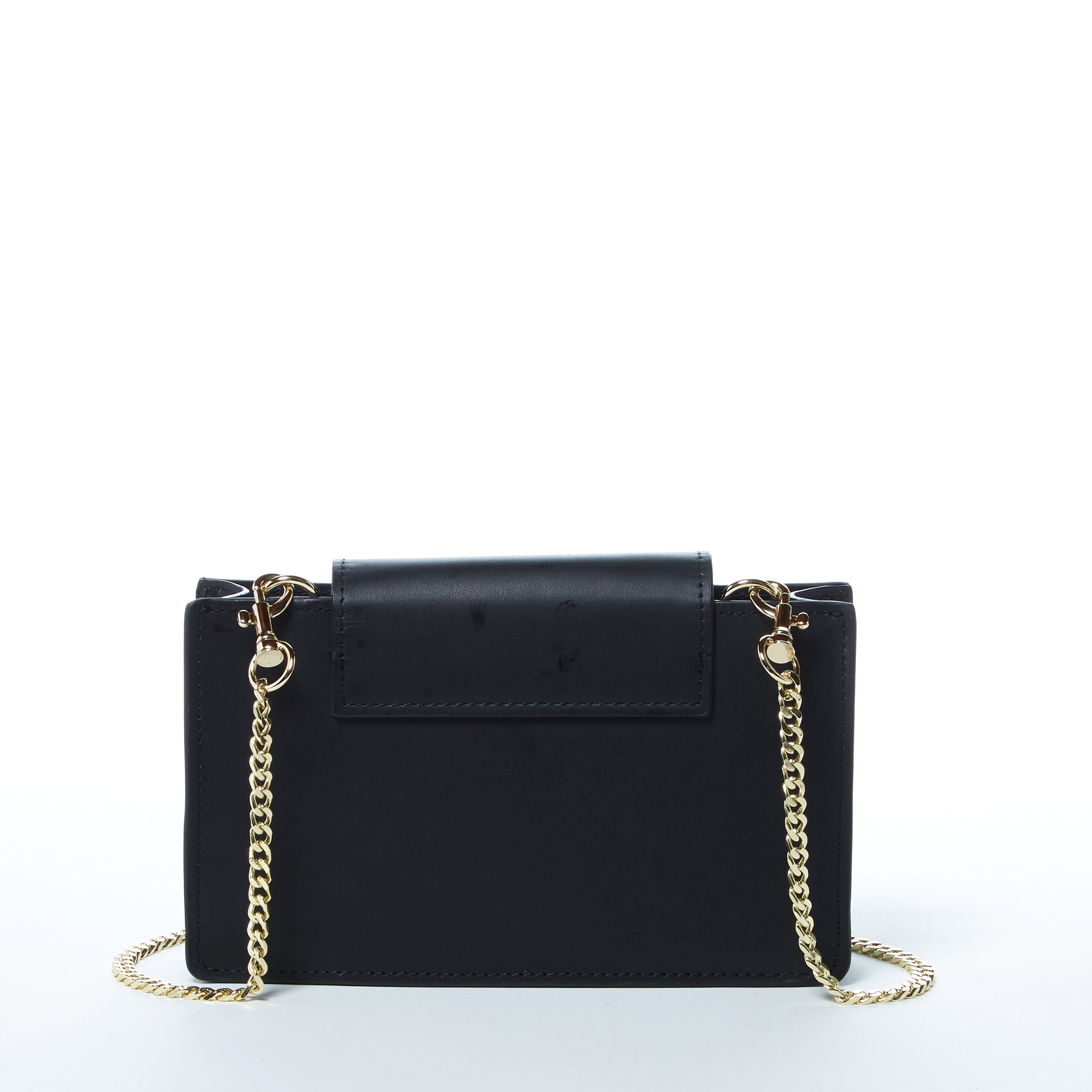 Mini Crossbody Bag Black Leather Purse Wristlet Women's Handbag SUSU