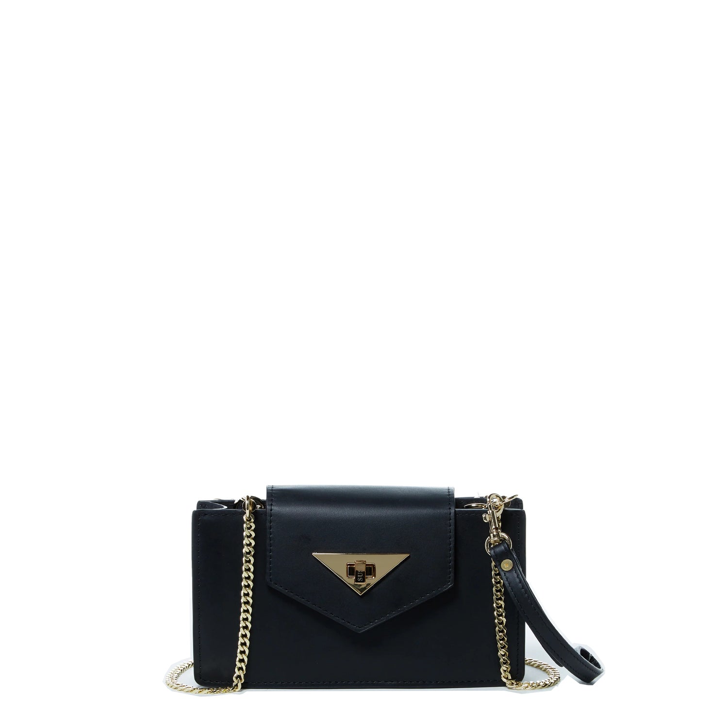Mini Crossbody Bag Black Leather Purse Wristlet Women's Handbag SUSU