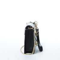 Mini Crossbody Bag Black Leather Purse Wristlet Women's Handbag SUSU